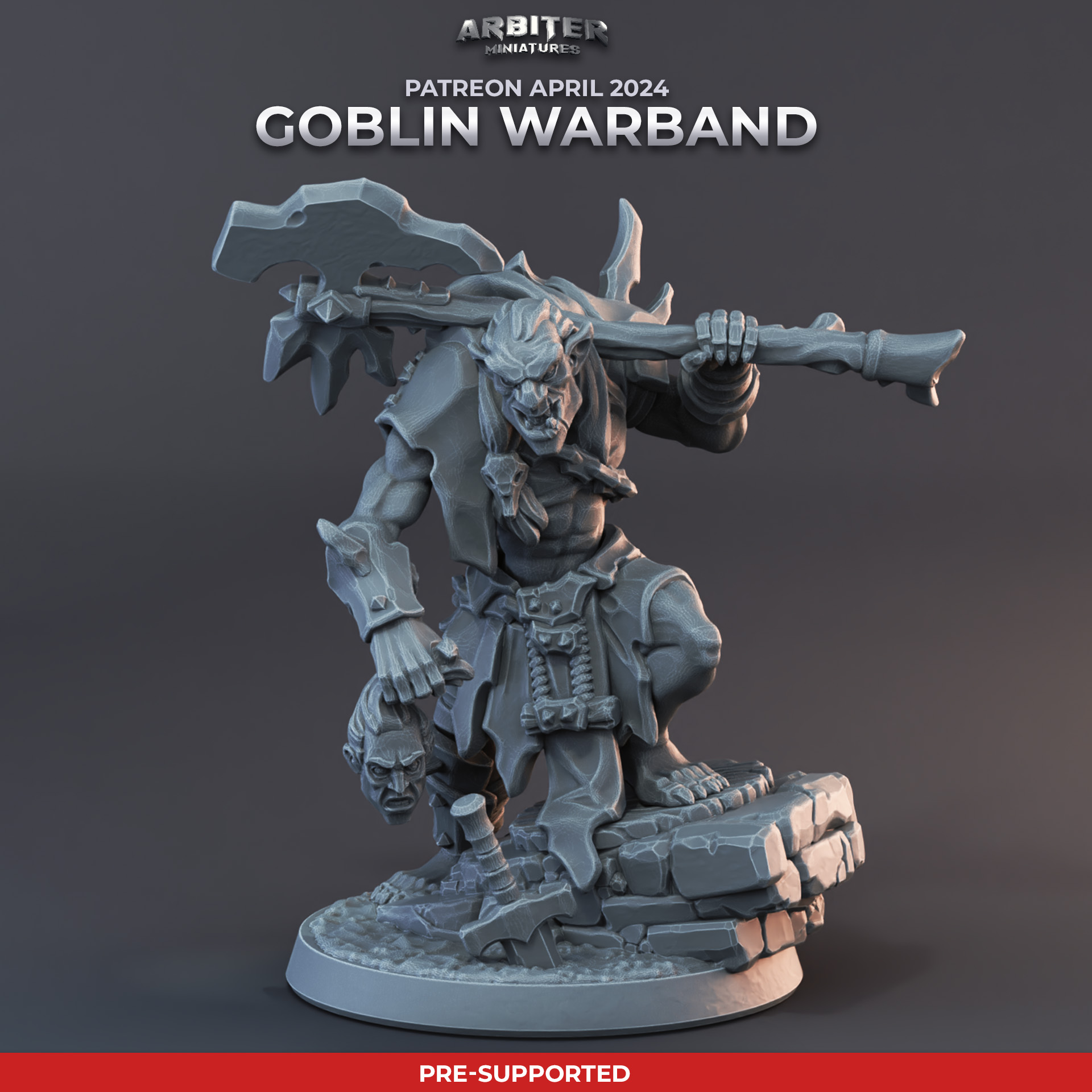 Pre-supported Goblin Captain 01